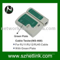 Probador de cable para cable rj11 / rj12 / rj45 con placa verde